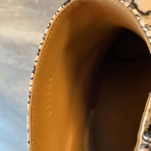 NWOT Chloe rylee python booties authentic - Picture 6 of 8